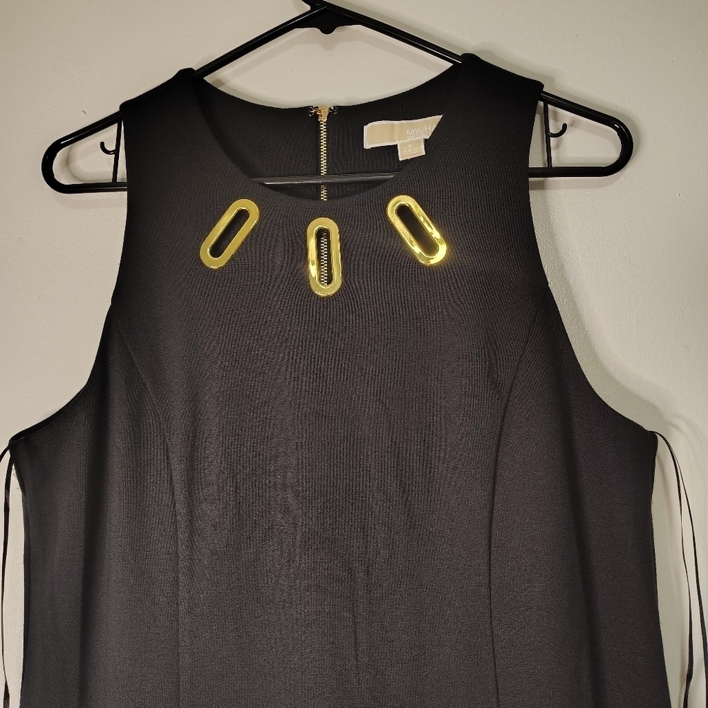 Michael Kors women's,mini dress party cocktail size 8, stretch, full zip, black. - Picture 5 of 15